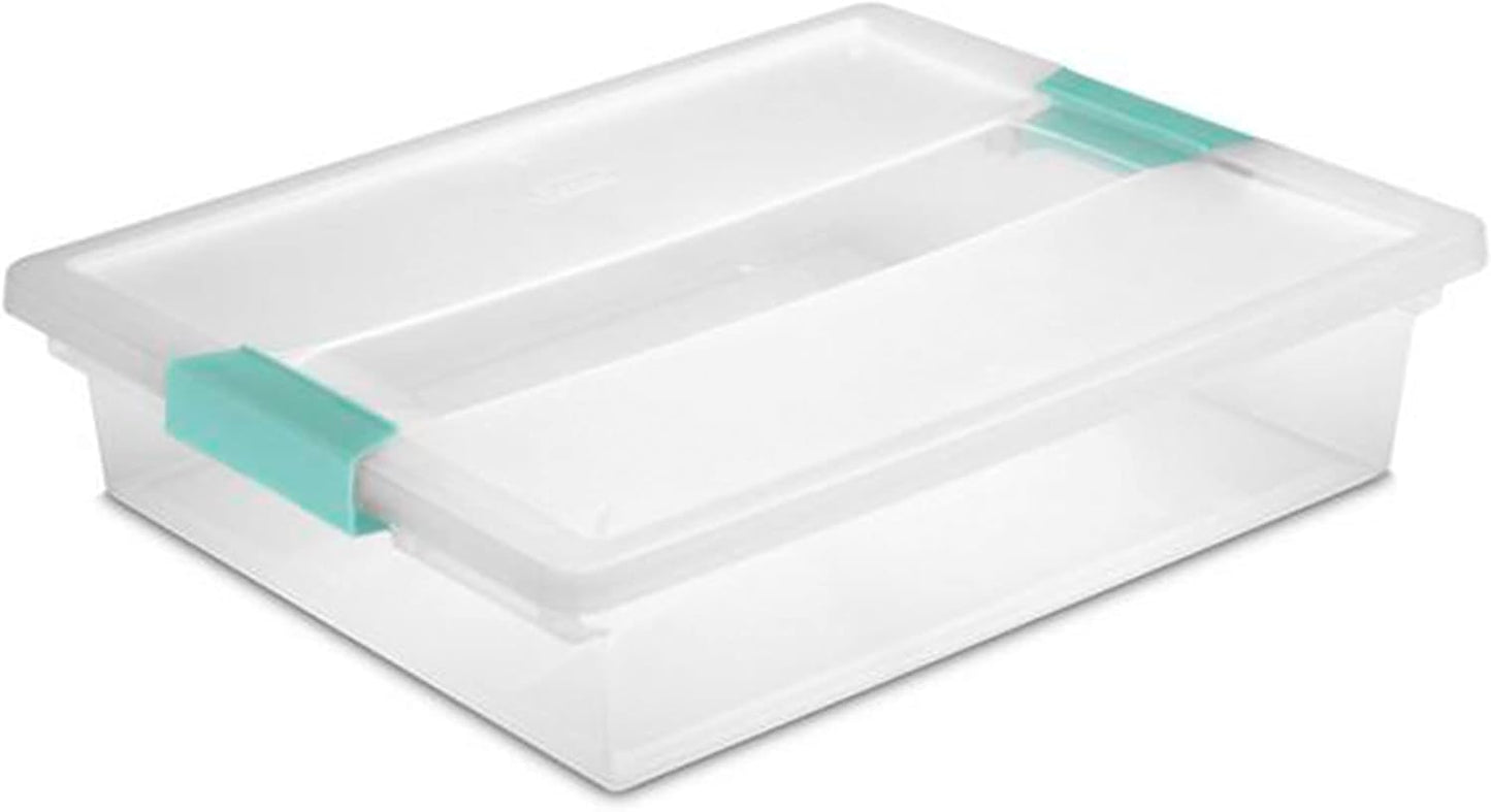 Sterilite Large & Small Clip Plastic Storage Organizer Bins - 12 Pack & 6 Pack Options