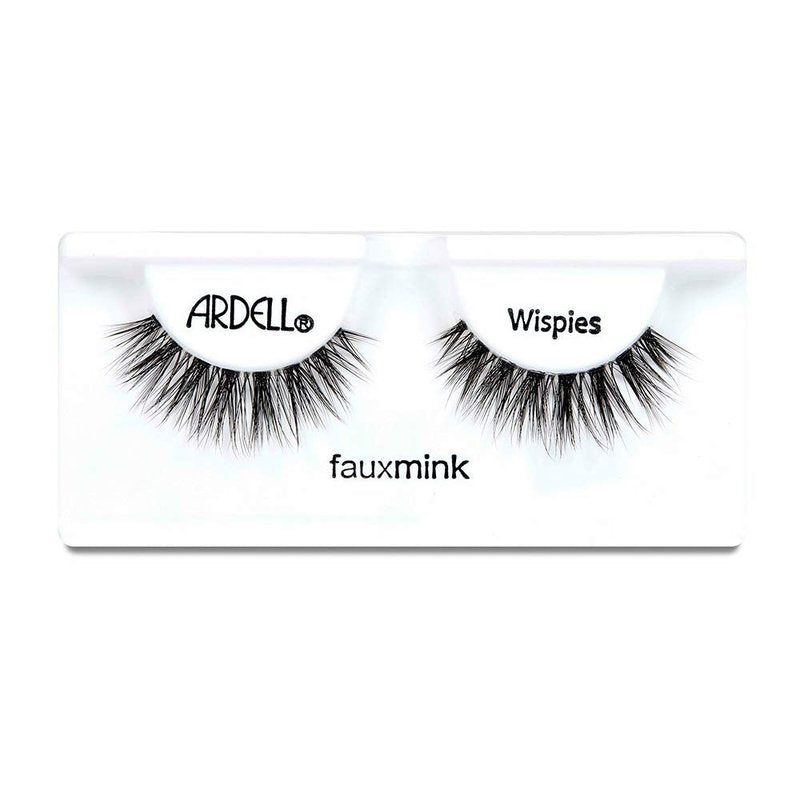 Ardell Faux Mink Lashes Wispies Eyelashes - Lightweight Reusable Strip Lashes with Invisiband, 4 Pack