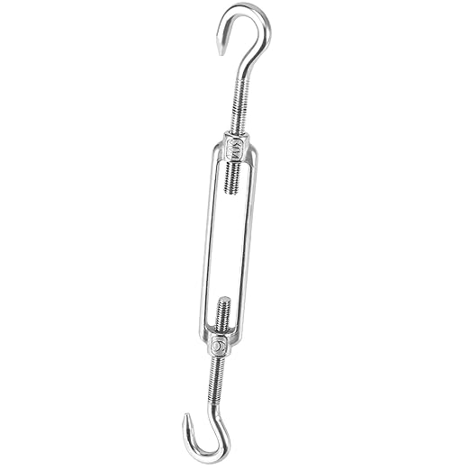 SEHOI 13 Pack M6 Turnbuckle Hook & Hook Turnbuckles, 304 Stainless Steel Turnbuckle, Heavy Duty Turnbuckle for Wire Rope Tension