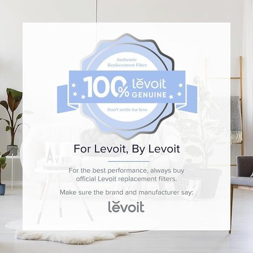 Levoit EverestAir-P Air Purifier Replacement Filter - AHAM Verified, Lasts 12-15 Months, 2-in-1 Design, Black