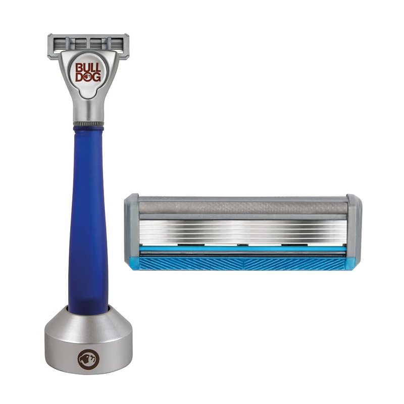 Men's Sensitive Skin Razor - Eco-Friendly Recycled Glass Handle with Stand | Grooming Essentials