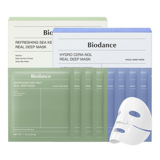 Repair Calming Mask Duo Set - Hydrating Ceramide & Sea Kelp Face Mask for Sensitive Skin | Korean Skin Care