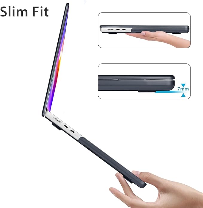 HOHAIYOO Compatible with MacBook Air 13.6 inch Case 2026 2025 2024-2022 Release M5 A3449 M4 A3240 M3 A3113 M2 A2681 with Touch ID, Hard Shell Case&Keyboard Cover&Screen Protector&Webcam Cover, Bows-b
