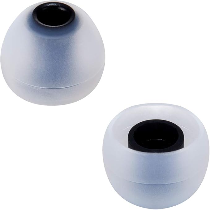 Earbud Tips High Quality Soft Silicone Earbuds Replacement Tips Fit for in-Ear Headphones(inner hole from 3.8mm - 4.0mm earphones)9 Pairs S/M/L,Gray/Black