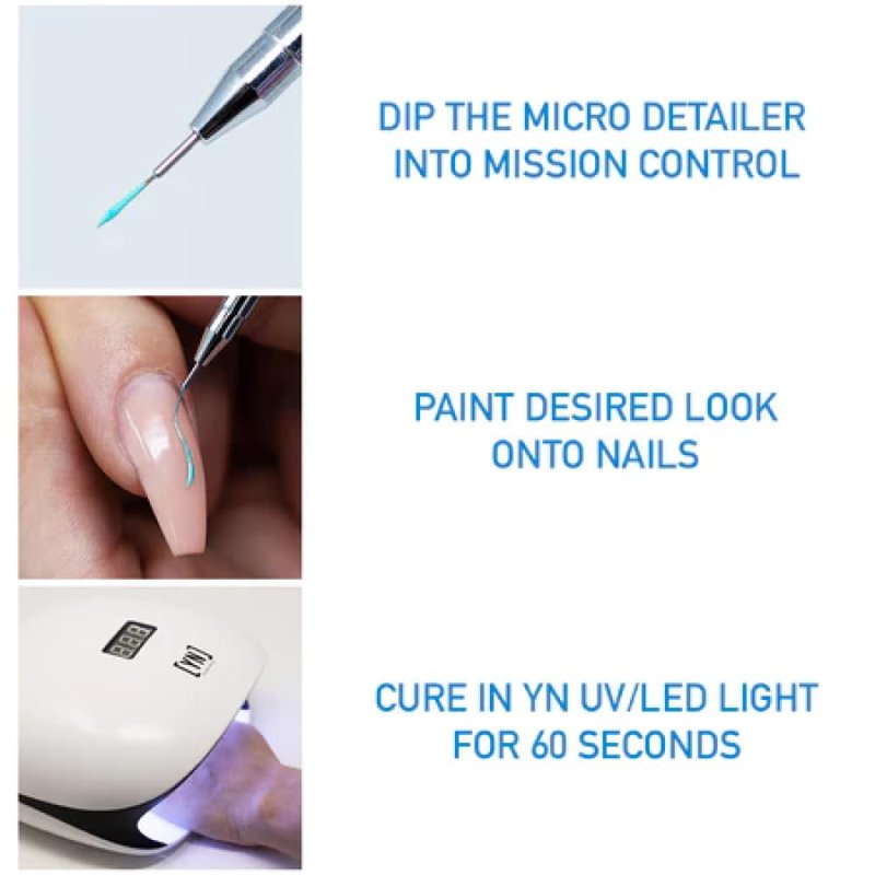 Young Nails Mission Control Gel Paint for Nail Art - Professional Precision Liner & Design Polish, UV/LED Cure, Rich Pigment & Shine, Nail Art Gel Liner for Detailed Designs, Gel Pot, Cloudette, 5g