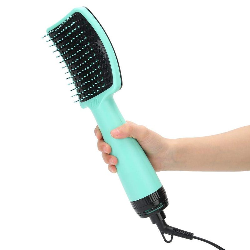 Hair Dryer Comb Home Hair Dryer Comb Hair Dryer Hot Air Brush Styling Hair Dryer Brush Hair Dryer And Styler, Three Gear Adjustment, Home Salon Use，Green [US]