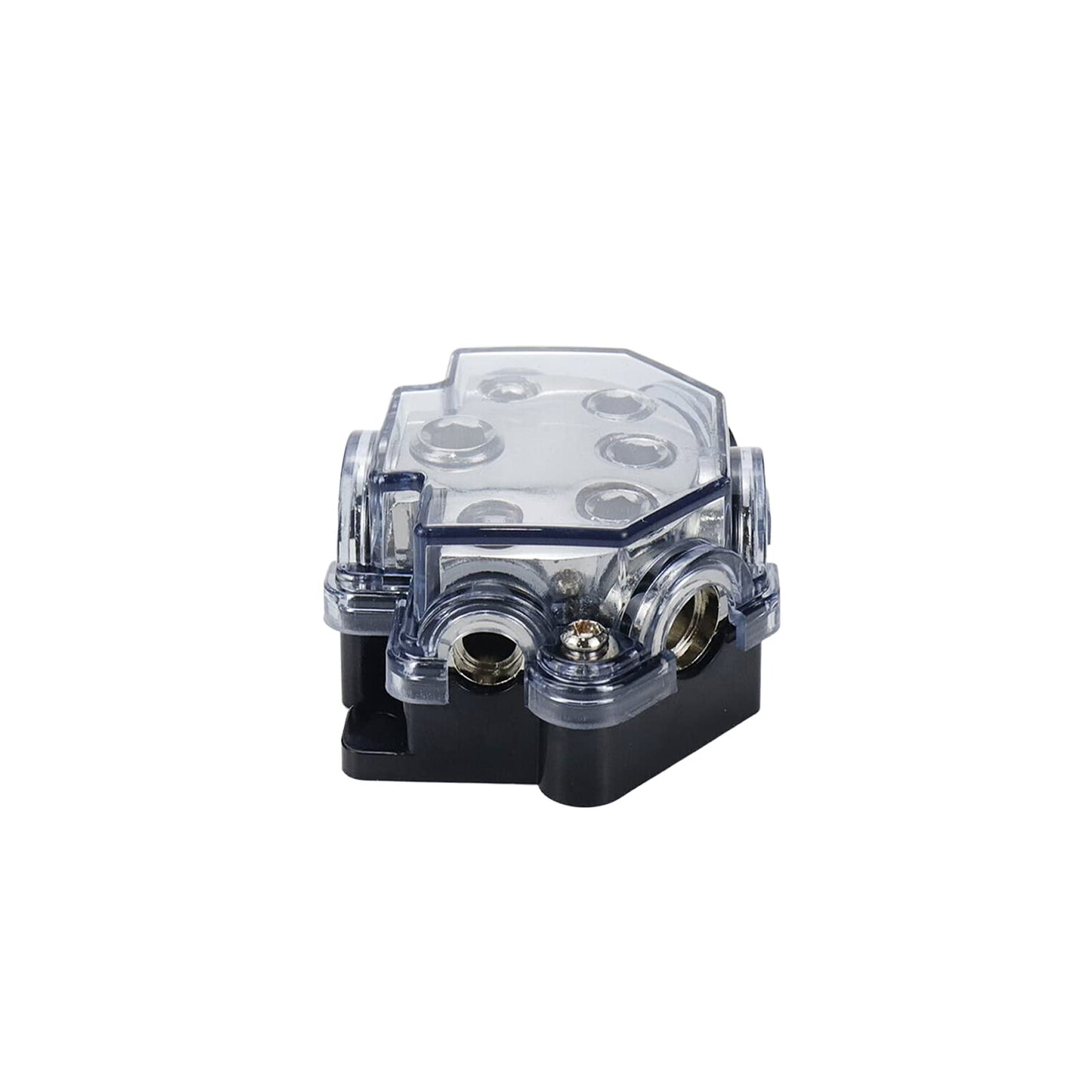S SYDIEN 2pc Power Distribution Block Car Audio 1 in 5 Ways Out Car Audio Distributions Block 0 Gauge Input 2/4/8 Gauge Out Ground Cable Splitter Distribution Blocks for Automotive