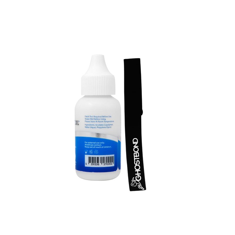 GHOSTBOND XL Hair Replacement Adhesive 1.3oz & Elastic Meltband Set | Invisible Bonding, Sweat-Resistant Wig Glue for a Flawless Hairline