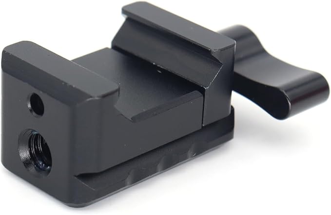 SZJELEN NATO Clamp Adapter,NATO Rail Lock Clamp Mount Quick Release with 1/4" 3/8" ARRI Thread for Camera Cage Handle Monitor LED Light Microphone Cold Shoe Magic Arm