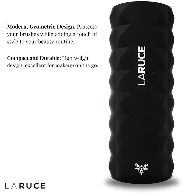 LARUCE 5PC Professional Vegan Eye Makeup Brush Set | Apply Foundation, Blend, Define, Shade, Highlight & More