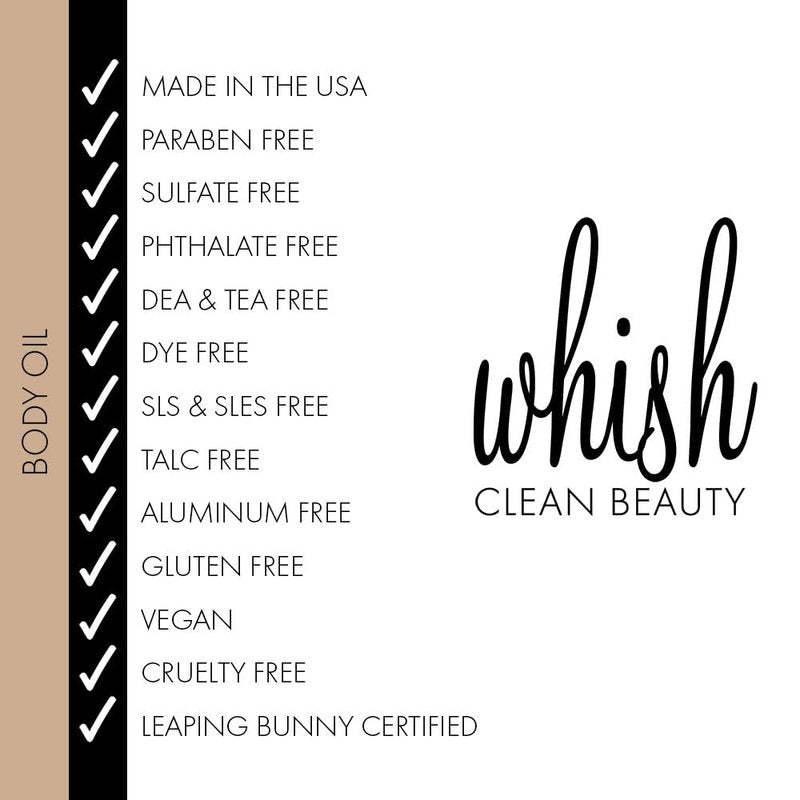 Whish Coconut Milk + Verbena Luminous Body Oil - Moisturizing Scented Body Oil with Peptides - Quick-Drying - Soothes & Firms Skin - 2 fl oz