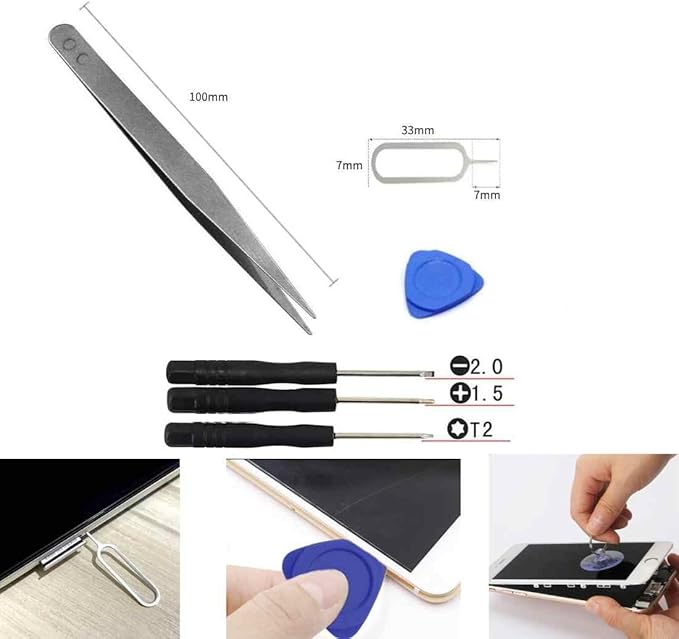 31 Piece Dual Ends Metal Crowbar Spudger Pry Tool Kit, Anti Static Non Abrasive Scratch Free Electronics Repair Screwdriver Set for iPhone MacBook Laptop Tablet Watch Game Console