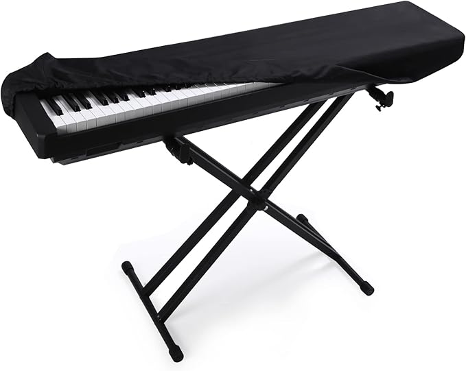 YNester 88 Keys Piano Keyboard Dust Cover -Adjustable Protective Covers Dust & Dirt Proof, Full Cover Elastic Cord Lock Easy Installation for Yamaha, Casio, RockJam,Alesis Digital Pianos