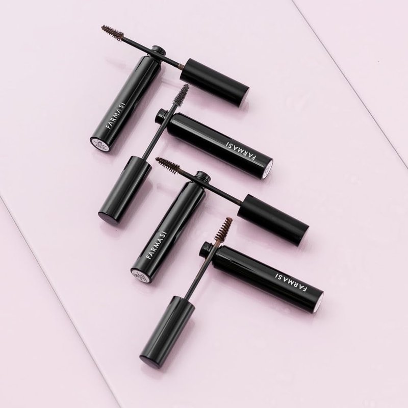 FARMASi Eyebrow Mascara Makeup, Shapes Eyebrows, Voluminous, Looking, Buildable & Defining Brow Mascara, Waterproof, Ebony, 0.17 Fl Oz
