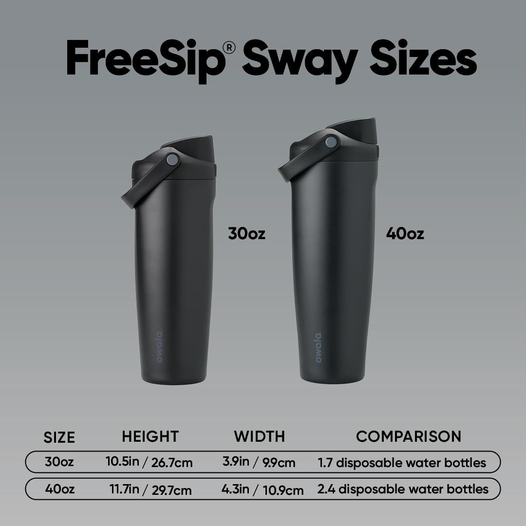 Owala FreeSip Sway Insulated Stainless Steel Water Bottle - 30oz, Two-Way Spout, BPA Free, Leak Proof