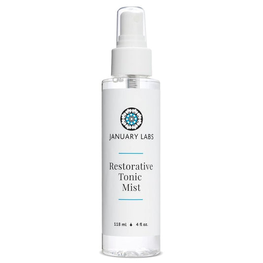 January Labs Restorative Tonic Mist - Hydro Boost Facial Toner for All Skin Types | 4 oz Hydrating Spray