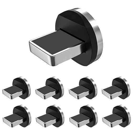 Bojianxin 360°Rotating Magnetic Phone Cable Adapter Connector Tips Head for I(9 Pack)