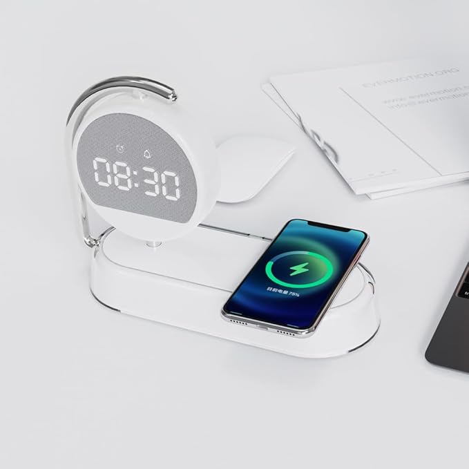 OTXKOO 3 in1 mutifunction Mobile Wireless Charger with Digital Clocks and Night Lights fit for All Series Mobile That Support Wireless