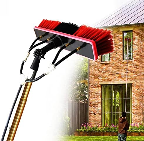Glass Cleaning Brush Home Water Fed Telescopic Pole Kit Solar Panel Brush Rotating for Photovoltaic Panelï¼7m Window Cleaning Equipment with Conservatory Roof Cleaning Kit and Solar Panel Cle