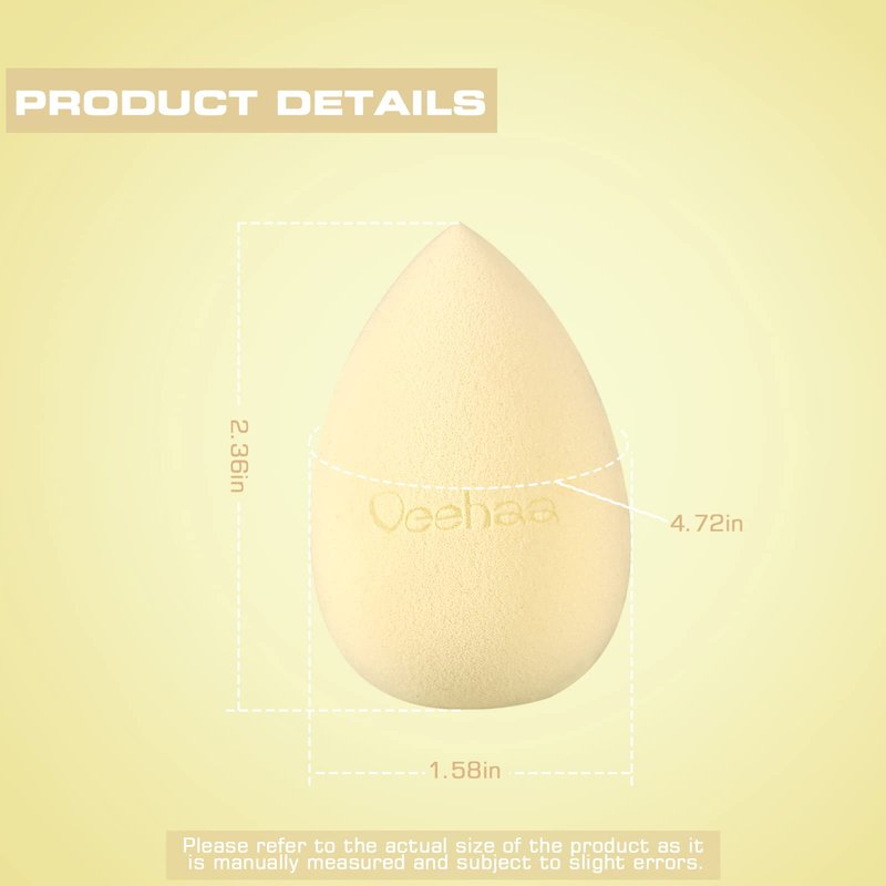 Veehaa 12PCS Makeup Sponge Set, Latex Free Makeup Blender for foundation, Makeup Sponges egg shaped, Makeup Sponges for all areas