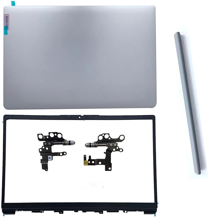 Wzqrps Replacement Laptop LCD Cover Back Rear Top Lid Front Bezel Hinges with Hinge Cover for Lenovo IdeaPad 1 15ADA7 1 15AMN7 82R1 5CB1F36621 AP3L6000100 5CB1M48453 82RF1006VUS Silver