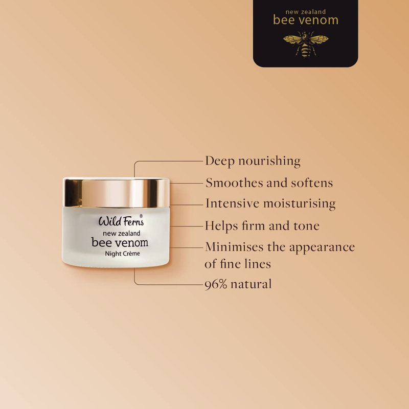 Wild Ferns Bee Venom Night Crème, 96% Natural, 47 grams