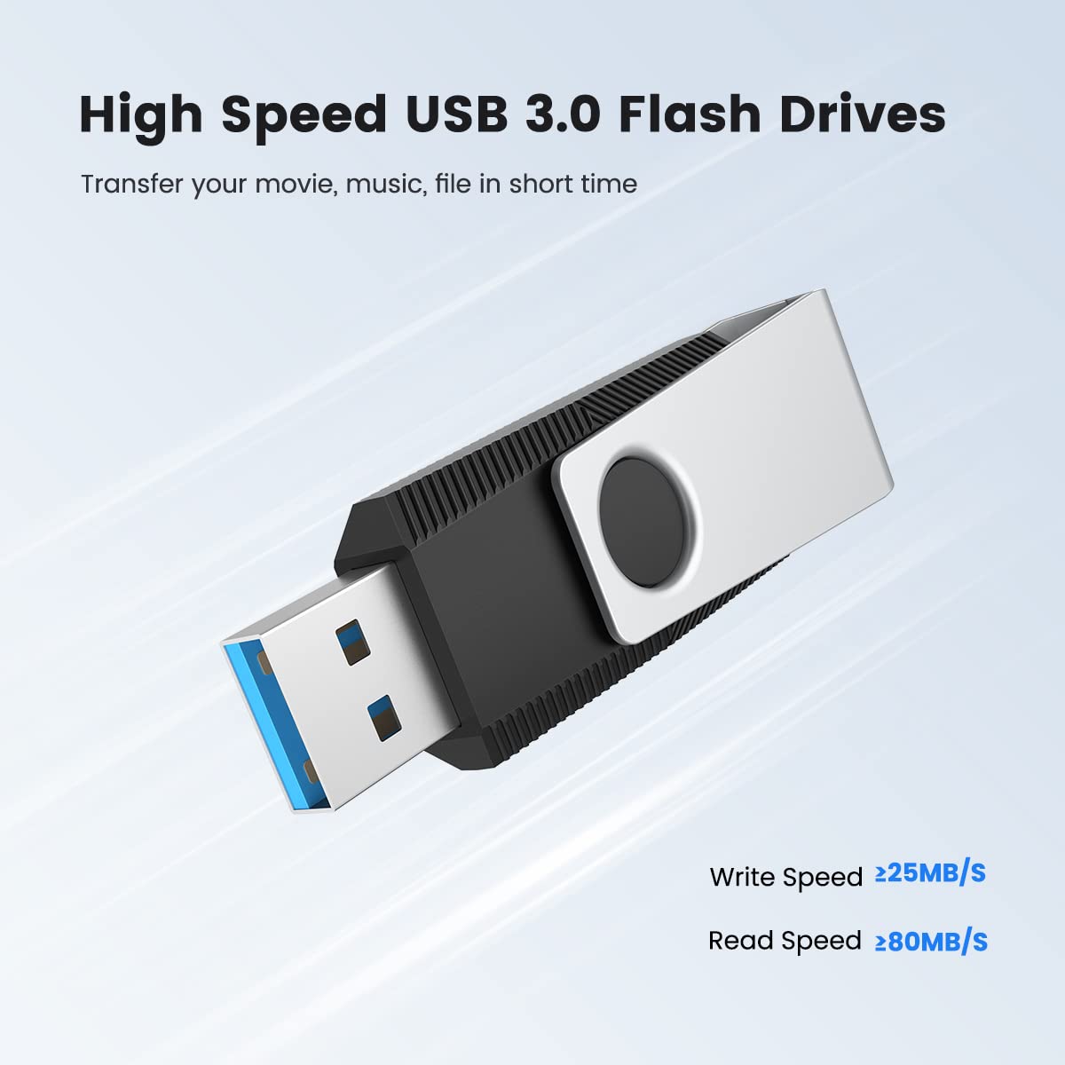 Aiibe 128GB Flash Drive 3.0 5 Pack 128GB USB 3.0 Flash Drive Thumb Drives 128 GB Memory Stick Jump Drives USB Drive Multi Pack (128G, 5 Mixed Colors: Black Red Cyan Green Purple)
