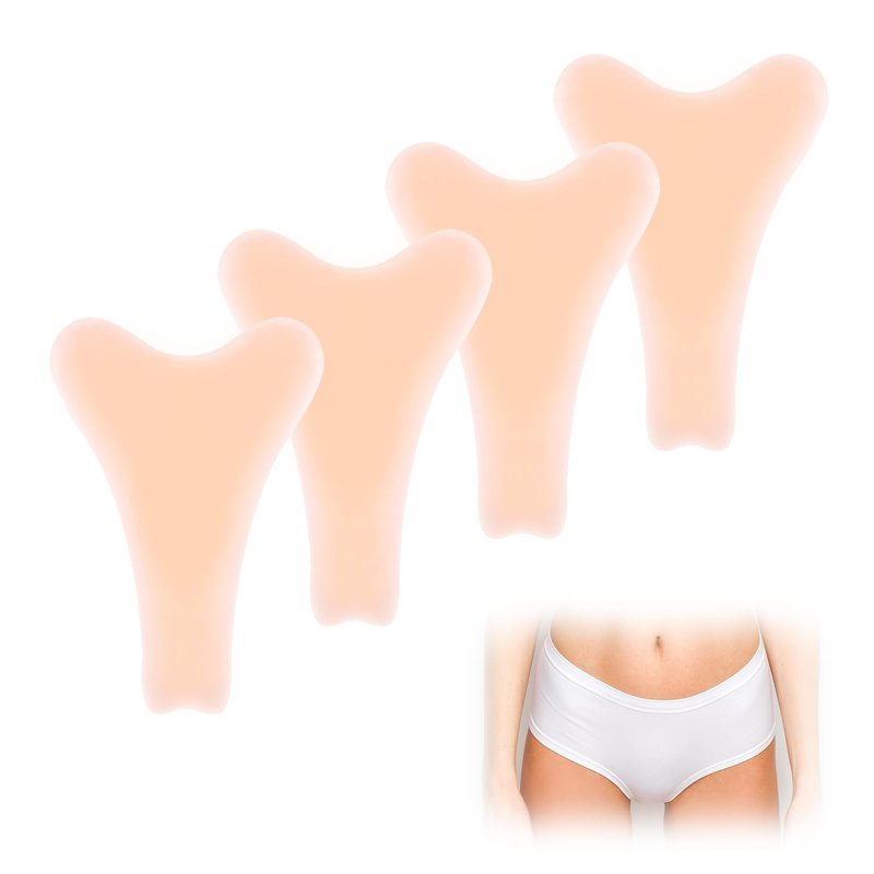 Hoohnnaa 4Pcs Camel Toe Concealer, Y Shape Concealer for Women Reusable Invisible Self-adhesive Silicone Pad Insert for Bikini Swimsuit Yoga Pants