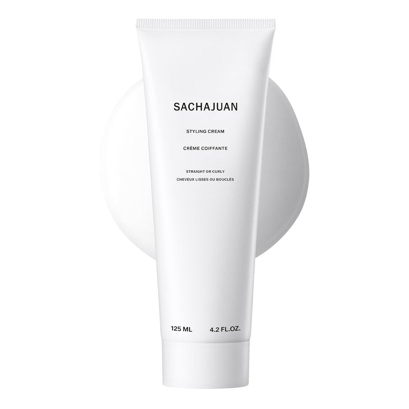 SACHAJUAN Styling Cream | Medium Hold for Curly & Straight Hair | Heat Protection with Ocean Silk Technology | Adds Density, Shine & Definition for Smooth or Textured Styles | Paraben-Free | 4.2 oz