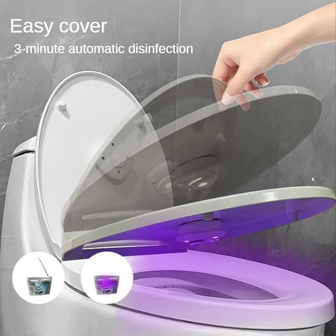 Toilet Lid Clean Lights,Toilet U V Lights for Toilet Seat,Toilet Night Light, Toilet Bowl Light, Motion Sensor Activated LED Night Light (3pack)