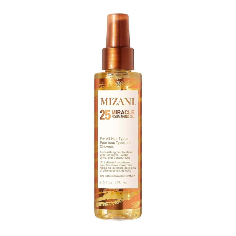 Mizani 25 Miracle Nourishing Hair Oil - Softens and Adds Weightless Shine, Hydrating & Nourishing With Coconut Oil, For Curly Hair