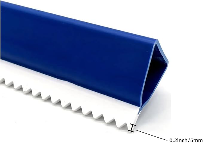 16in Epoxy Squeegee, Teeth Notched Squeegee for Self Leveling Cement Urethane Epoxy Floor Wall Spreader, Lightweight Professional Epoxy Tool for Garage Floors Driveways Walls