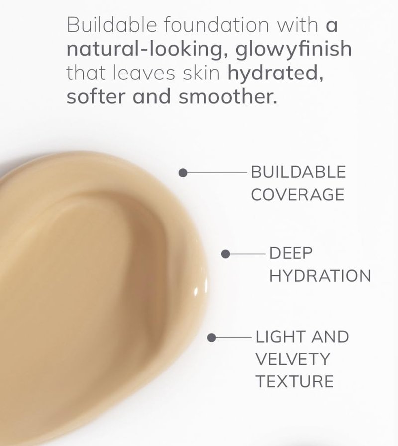 FARMASi Air Glow Foundation – Lightweight Liquid Formula with Hyaluronic Acid for Dewy, Natural-Looking Radiance – Buildable Coverage, Non-Comedogenic, 1 fl oz, C02