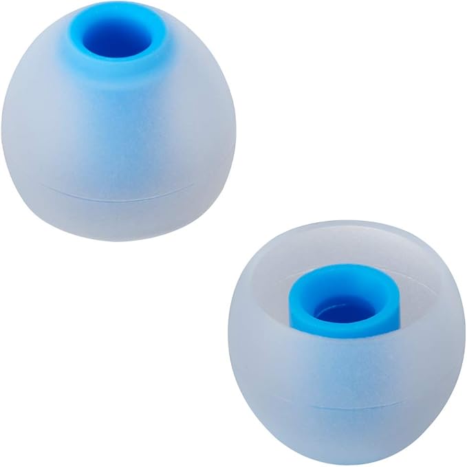Earbud Tips High Quality Soft Silicone Earbuds Replacement Tips Fit for in-Ear Headphones(inner hole from 3.8mm - 4.2mm earphones)9 Pairs S/M/L,Transparent Blue