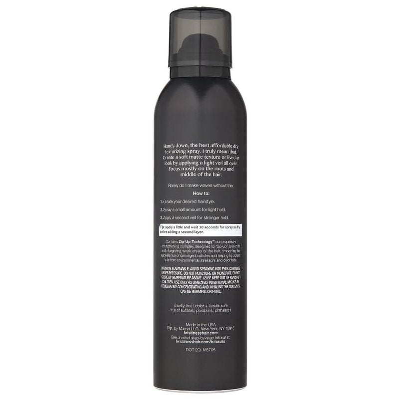 Kristin Ess Hair Dry Styling Set - Vitamin C Dry Shampoo Powder Spray + Light Hold Texturizing Spray - Volumizing + Oil Absorbing + Shine Enhancing for Dark, Brunette + Blonde Hair - Sulfate Free