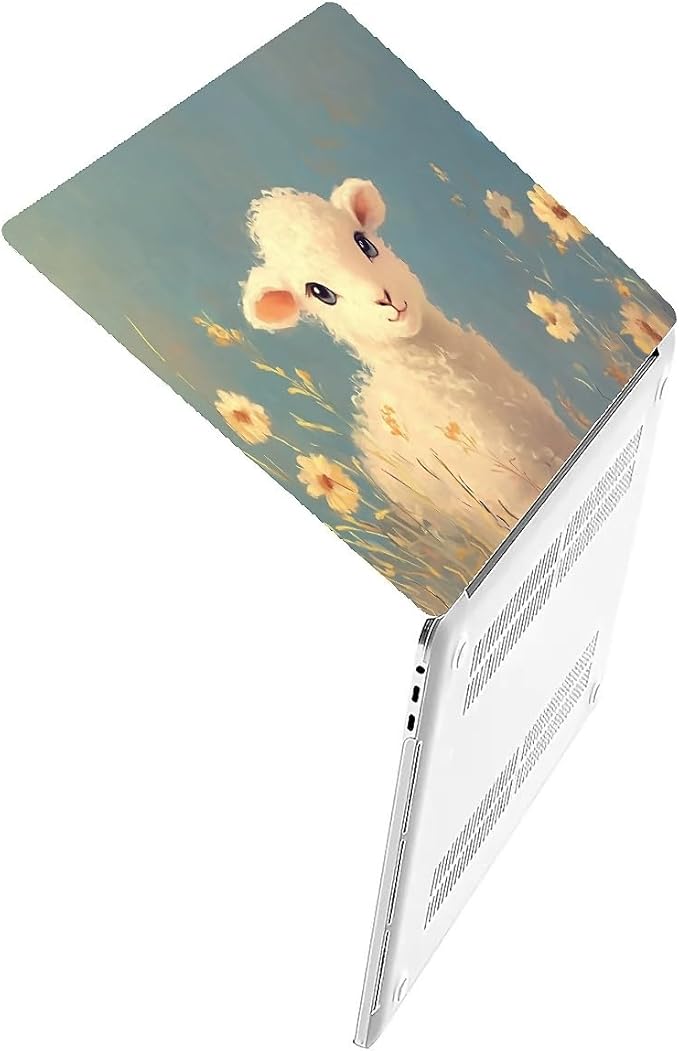 COTAIL Compatible with MacBook Air 13.3 13.6 Inch Case 2022 2021 2020 2019 Plastic Hard Shell Case Cover,13.6 Air (A2681) M2 2022, Cute Little Lamb
