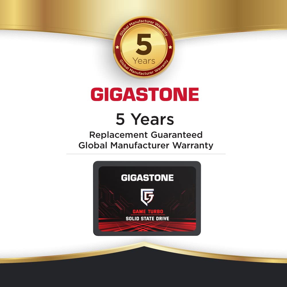 Gigastone 256GB Game Turbo SSD (3-Pack) Up to 540MB/s with SLC Caching Gaming/PC/Desktop/Laptop Upgrade SSD 5-Year Warranty 2.5" SATA Internal Disk Solid State Drives 2.5 inches SATA 3.0 Disk