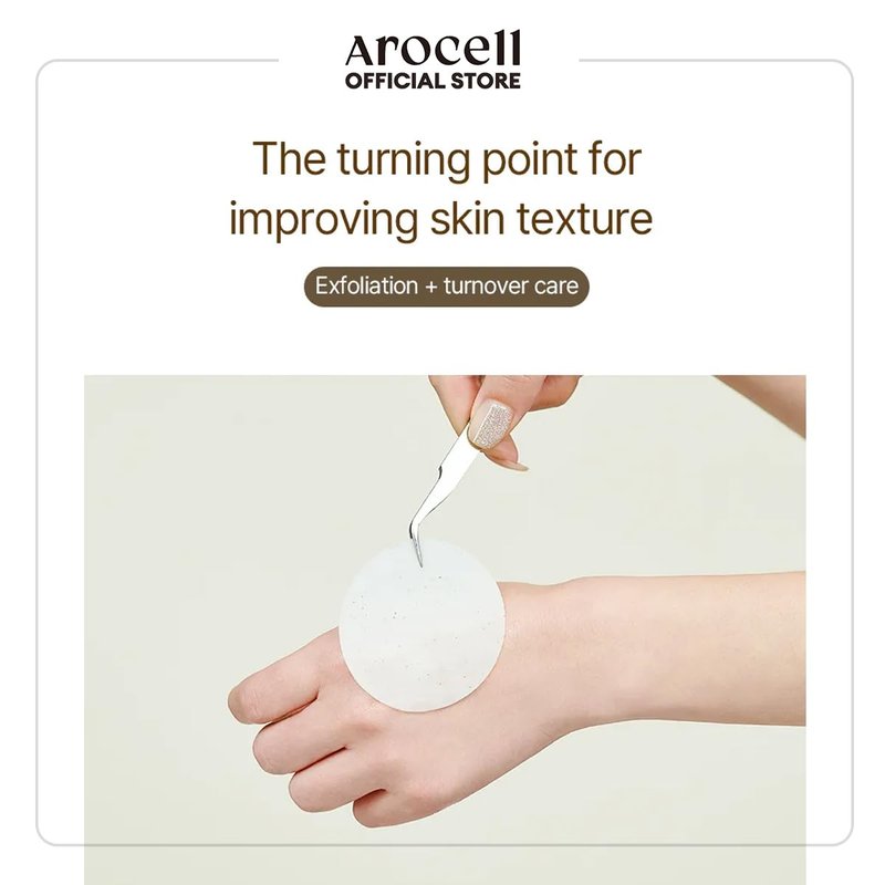 AROCELL Total Solution Ampoule Pad 28 Sheets – Korean Skincare Cotton Face Pads for Hydrating, Moisturizing, Exfoliating, Wrinkle Care, Elasticity Boosting, Pore Refining, Daily Toner Treatment