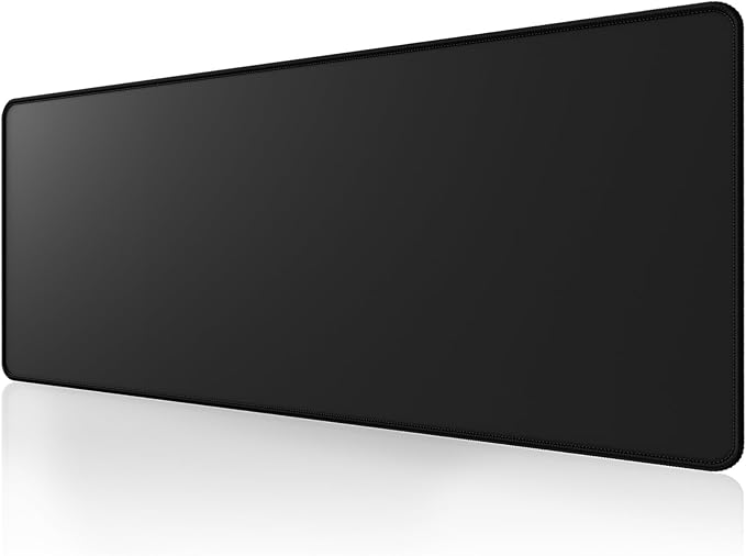 ALOANES Large Gaming Mouse Pad with Non-Slip Rubber Base,Stitched Edge,Desk mat for Laptop,Computer & PC, Wristing Pad for Gamer, Office& Home, Classic Black Large(27.6" x11.8"x0.12")