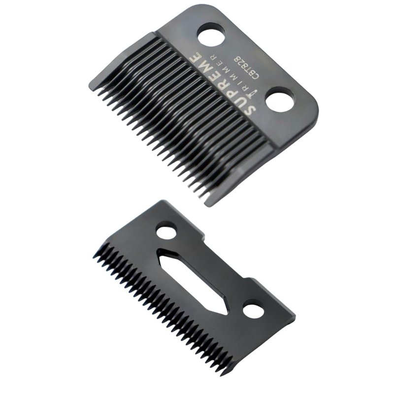 Supreme Trimmer DLC Coated Steel Replacement Blade CBT828 | Taper Blade for Hair Clippers | Black