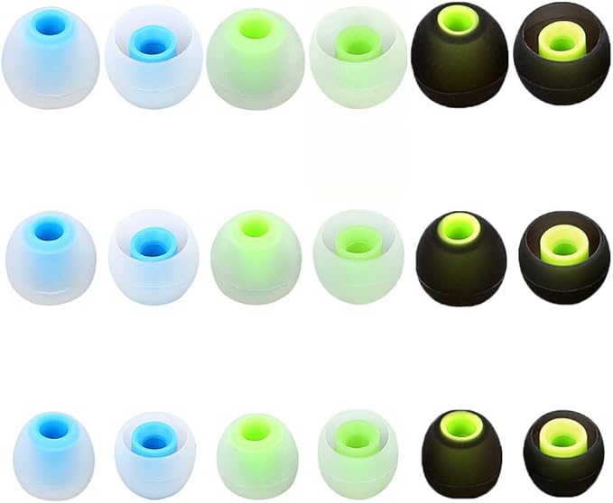 TSZYYM Earbud Tips Ear Bud Tips Soft Anti Slip Washable and Reusable Silicone Replacement Earbud Tips Fit Most in-Ear Earbuds(Inner Hole 3.8mm -5.1mm) 18pcs S M L