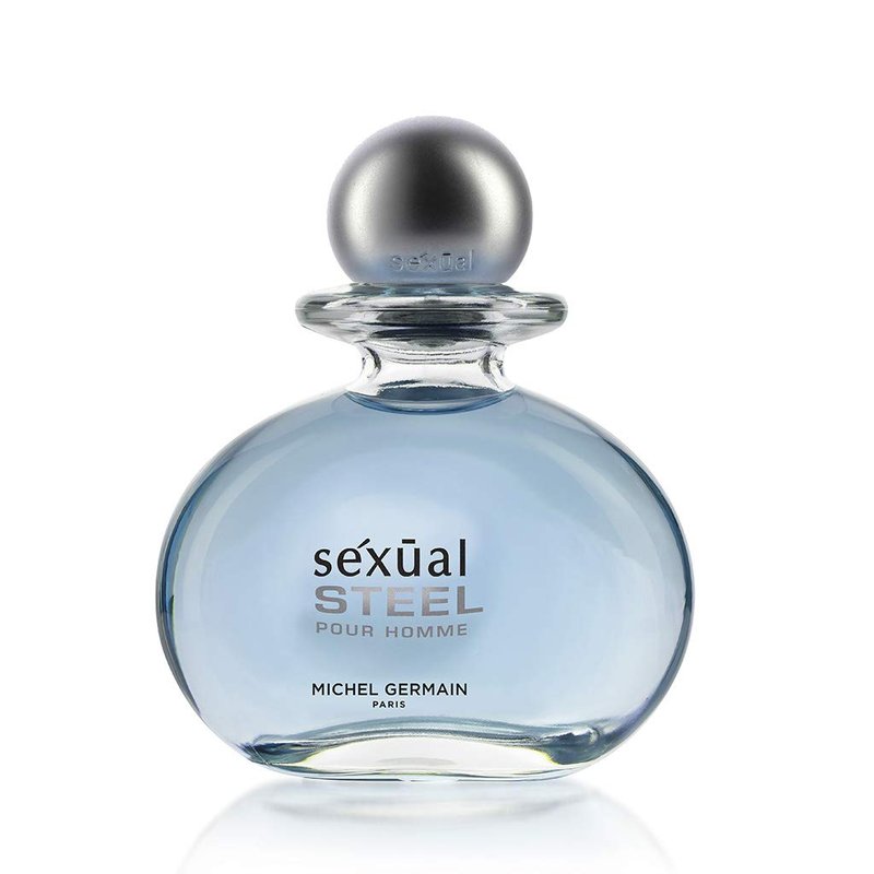 Michel Germain Sexual Steel Pour Homme Eau de Toilette Spray Men's Cologne, Top Notes of Ginger, Bergamot, Rhubarb Leaves, Charismatic & Intense Gift for Him, 2.5 Fl Oz