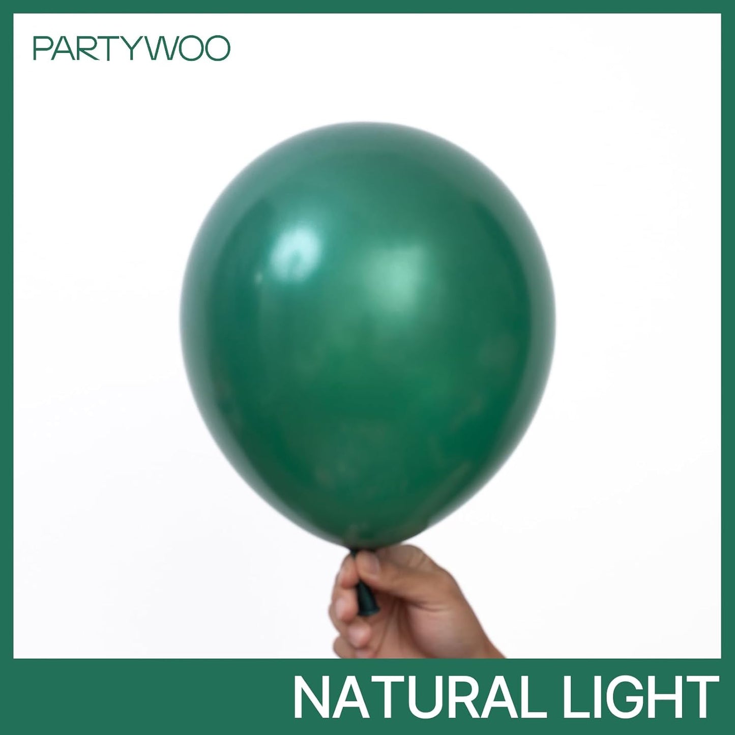 PartyWoo Pearl Dark Green Balloons - 140pcs Jungle Dinosaur Party Decoration Kit | 5-12 Inch Sizes