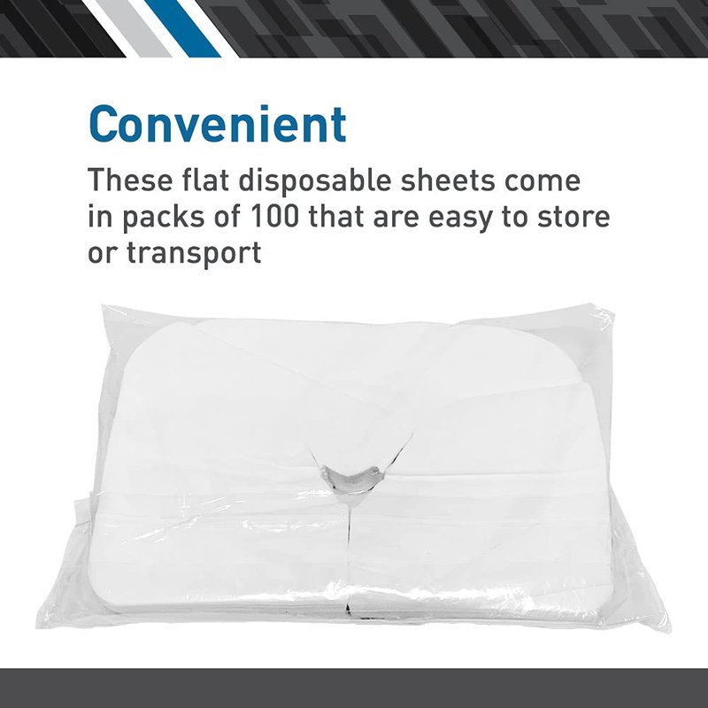 BodyMed Disposable Face Cradle Covers - Medical-Grade, Ultra Soft Massage Table Covers | 100 Sheets in 2 Packs