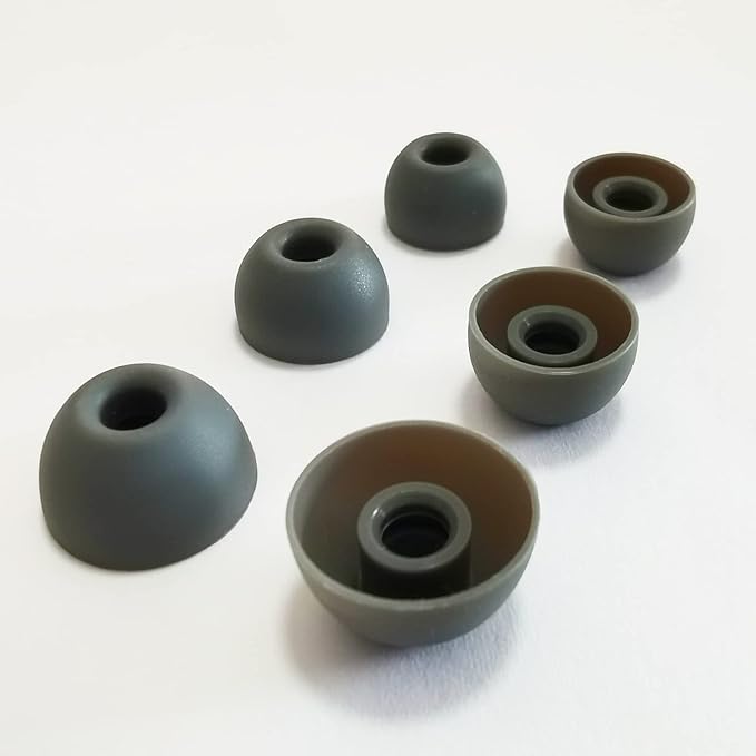 Silicone Ear Tips for Beats Fit Pro, Studio Buds, Powerbeats Pro 2, Solo Buds - 6 Pairs S/M/L Replacement Tips, Secure Fit Noise Isolation for Sports & Workouts (Gray)