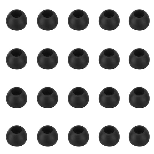 WKYMY Silicone Medium Replacement Ear Tips - Eartips for In-Ear Headphones - Rubber Tips Earbud Covers - 10 Pairs (Black)