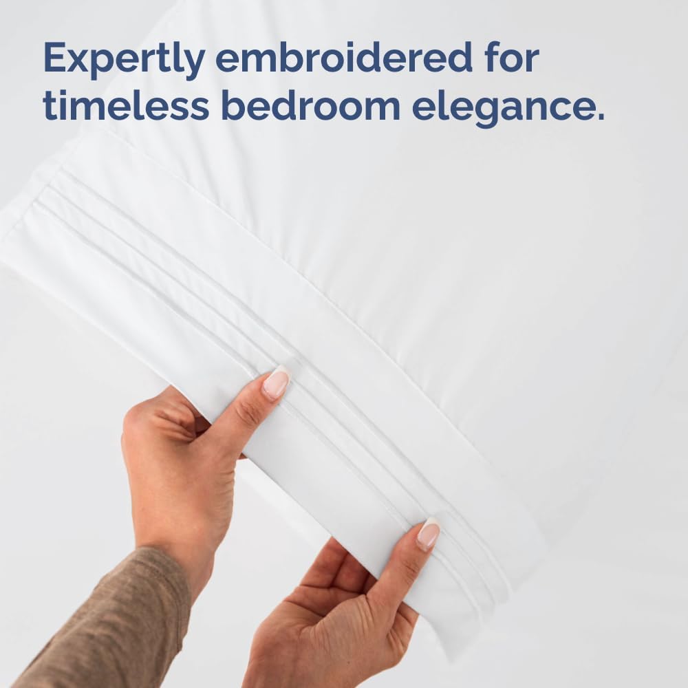 Queen Pillow Cases by [Brand Name] - Ultra Soft Hotel Quality Covers | Wrinkle-Free, Stain-Resistant - 2 Piece Set - White