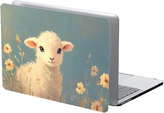COTAIL Compatible with MacBook Air 13.3 13.6 Inch Case 2022 2021 2020 2019 Plastic Hard Shell Case Cover,13.3 Air (A1932/A2179/A2337), Cute Little Lamb
