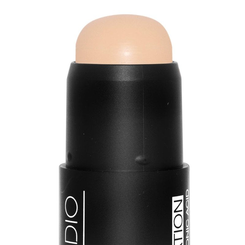 Palladio BUILD & BLEND Foundation Stick, Medium Coverage Buildable Contour Stick for Face, Ultra Blendable Creamy Formula for a Natural Shine Free Finish, Natural Beige