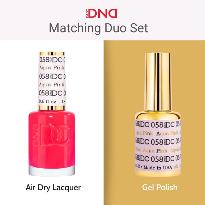 DND DC Gel Polish Set - Sheer UV Gel & Air Dry Nail Lacquer Duo | 0.5 Fl Oz Each